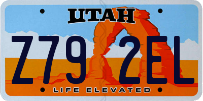 UT license plate Z792EL