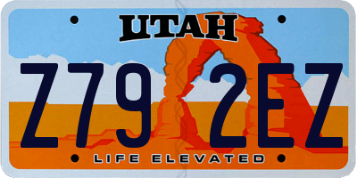 UT license plate Z792EZ