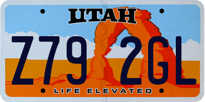 UT license plate Z792GL