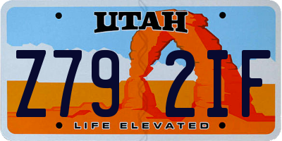 UT license plate Z792IF