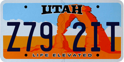 UT license plate Z792IT