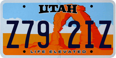 UT license plate Z792IZ