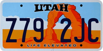 UT license plate Z792JC