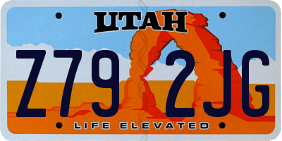 UT license plate Z792JG