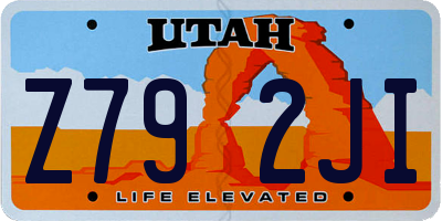 UT license plate Z792JI