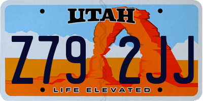 UT license plate Z792JJ