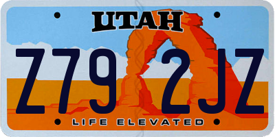 UT license plate Z792JZ