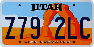 UT license plate Z792LC