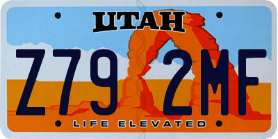 UT license plate Z792MF