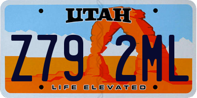 UT license plate Z792ML