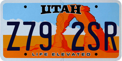 UT license plate Z792SR
