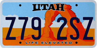 UT license plate Z792SZ