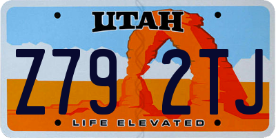 UT license plate Z792TJ