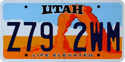 UT license plate Z792WM