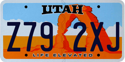 UT license plate Z792XJ