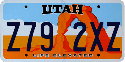 UT license plate Z792XZ