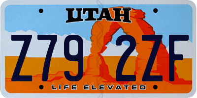 UT license plate Z792ZF
