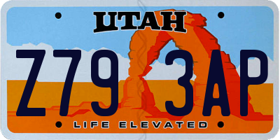 UT license plate Z793AP