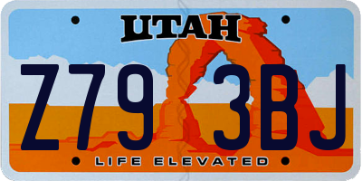 UT license plate Z793BJ