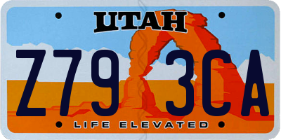 UT license plate Z793CA