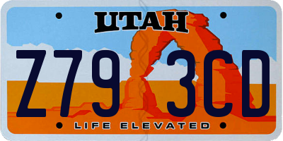 UT license plate Z793CD