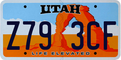 UT license plate Z793CF