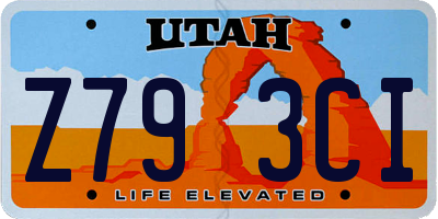 UT license plate Z793CI