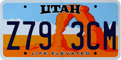 UT license plate Z793CM