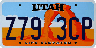 UT license plate Z793CP