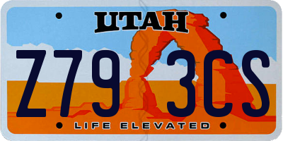 UT license plate Z793CS