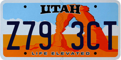 UT license plate Z793CT
