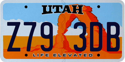 UT license plate Z793DB