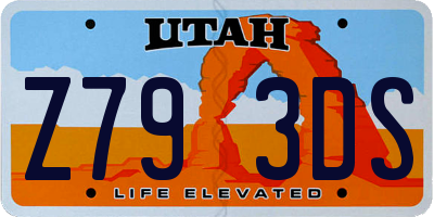 UT license plate Z793DS