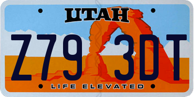 UT license plate Z793DT