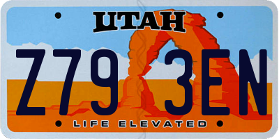 UT license plate Z793EN