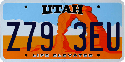UT license plate Z793EU