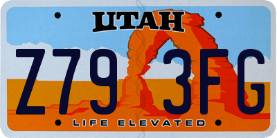 UT license plate Z793FG