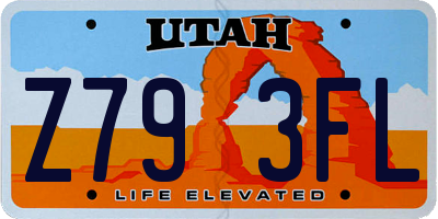 UT license plate Z793FL