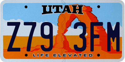 UT license plate Z793FM