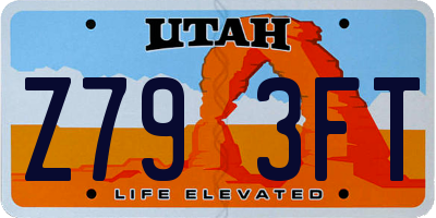 UT license plate Z793FT