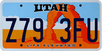 UT license plate Z793FU
