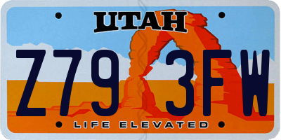 UT license plate Z793FW