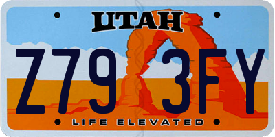 UT license plate Z793FY