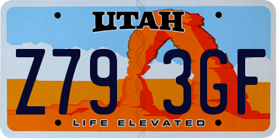 UT license plate Z793GF