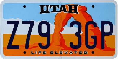 UT license plate Z793GP