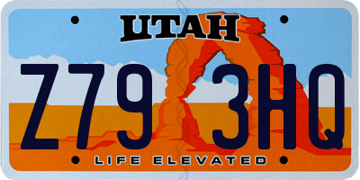 UT license plate Z793HQ
