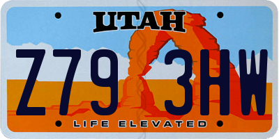 UT license plate Z793HW