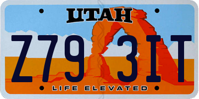 UT license plate Z793IT