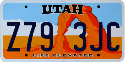 UT license plate Z793JC