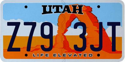 UT license plate Z793JT